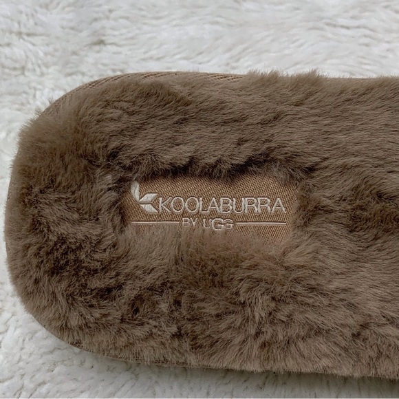 Koolaburra by UGG 1110214 Women's Brown Cream Fuzz'N Slide Slippers Sandals 11 - Picture 14 of 15